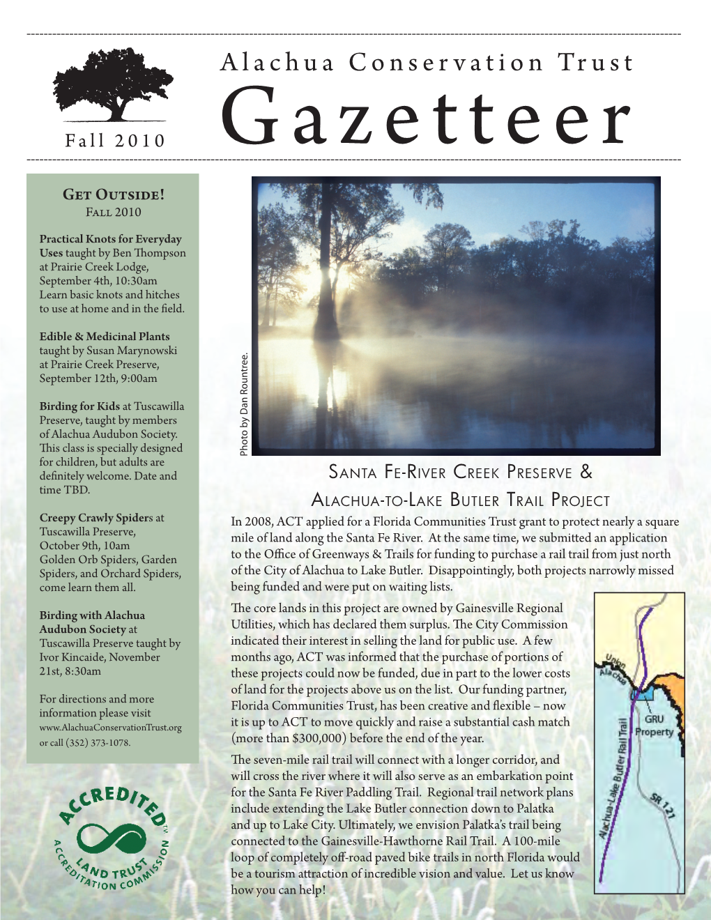 Fall 2010 ------Gazetteer Get Outside! Fall 2010