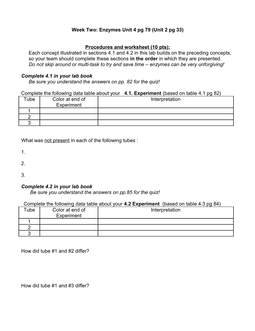 Lab - Week One: the Scientific Method