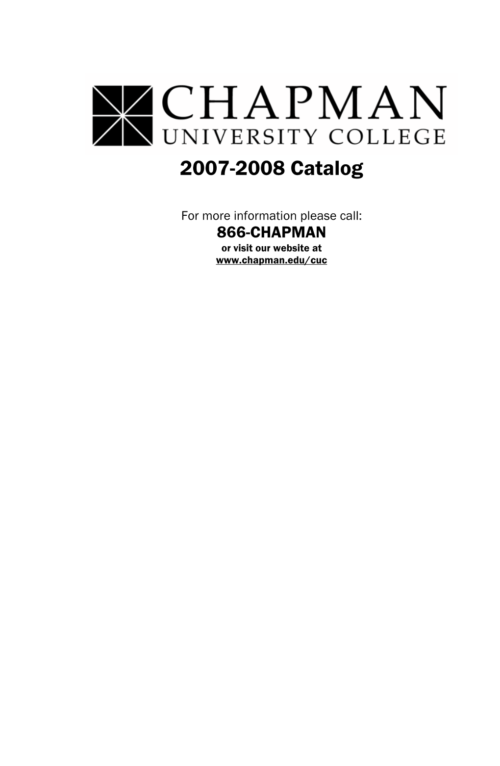 Chapman University 2007-2008