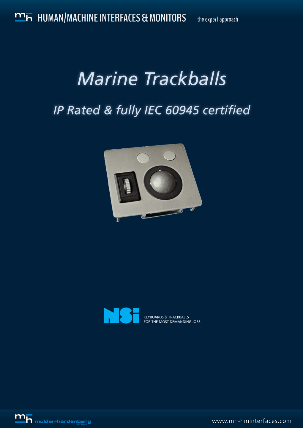 NSI Marine Approved Trackballs IEC 60945 Catalog