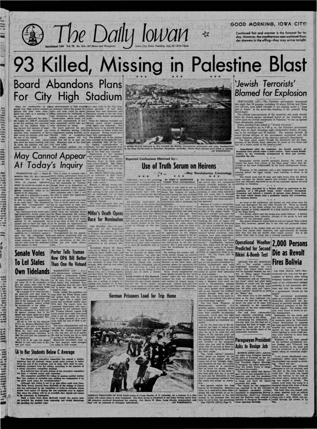 Daily Iowan (Iowa City, Iowa), 1946-07-23