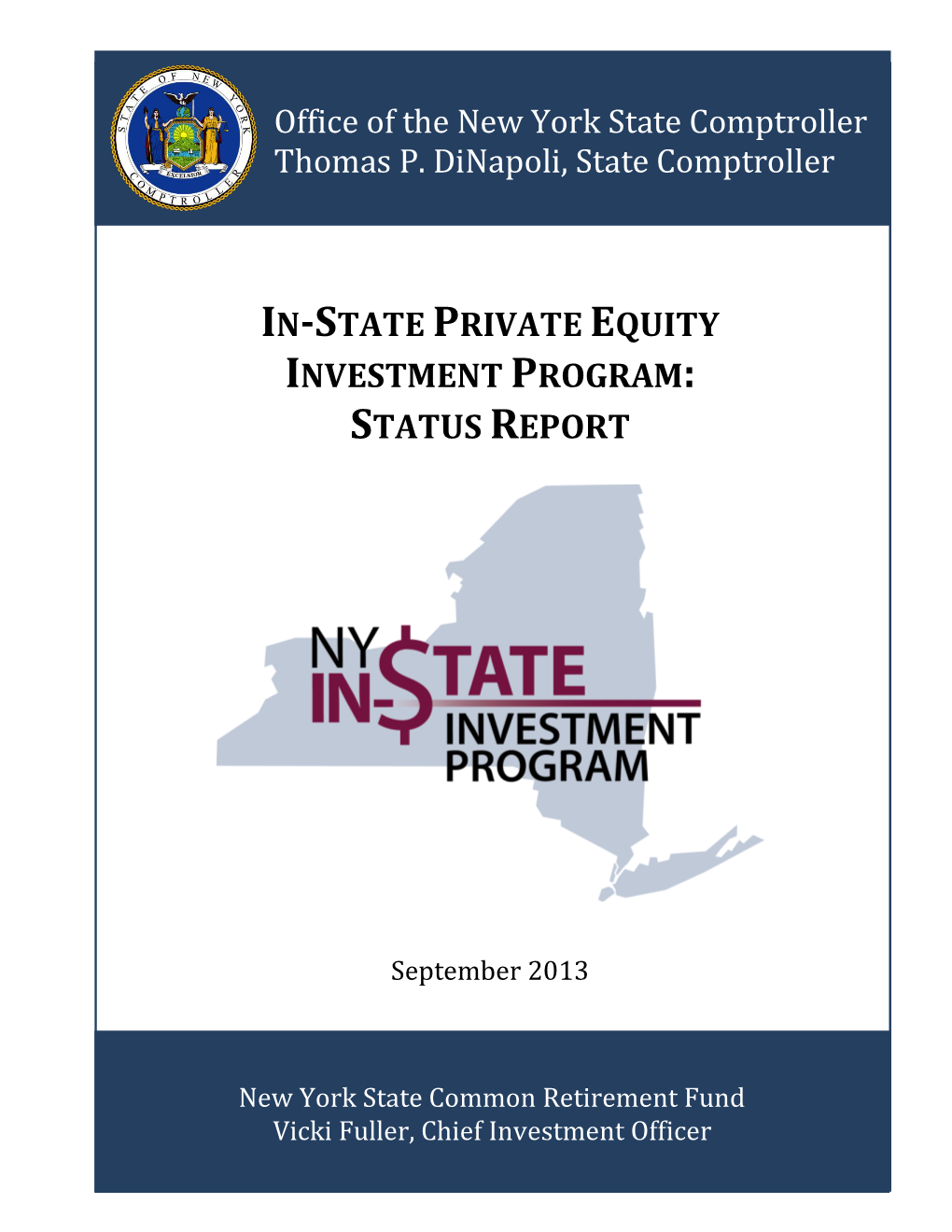 In-State Private Equity Investment Program: Status Report