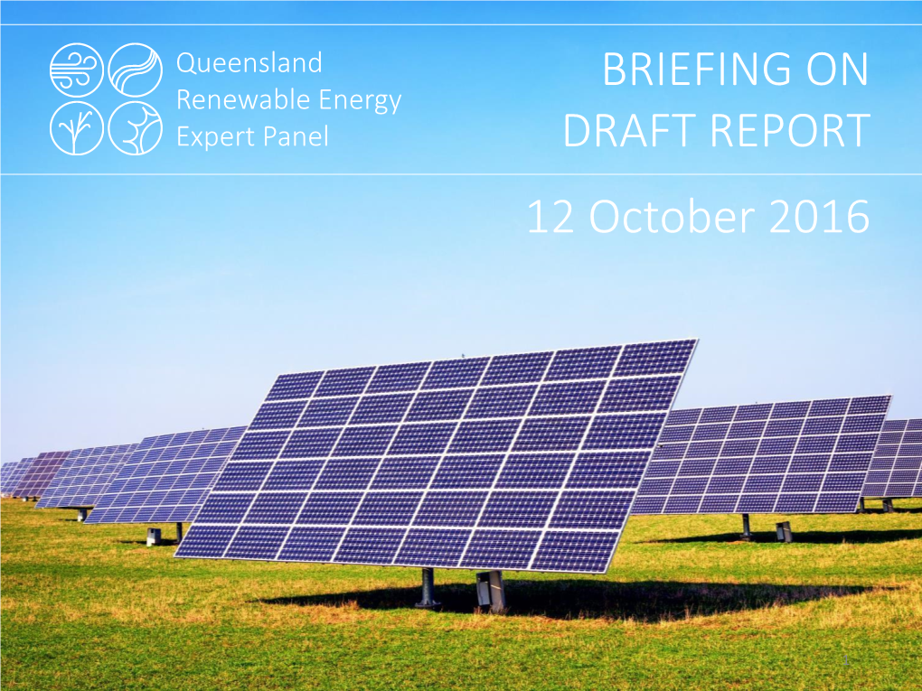 BRIEFING on DRAFT REPORT 12 October 2016