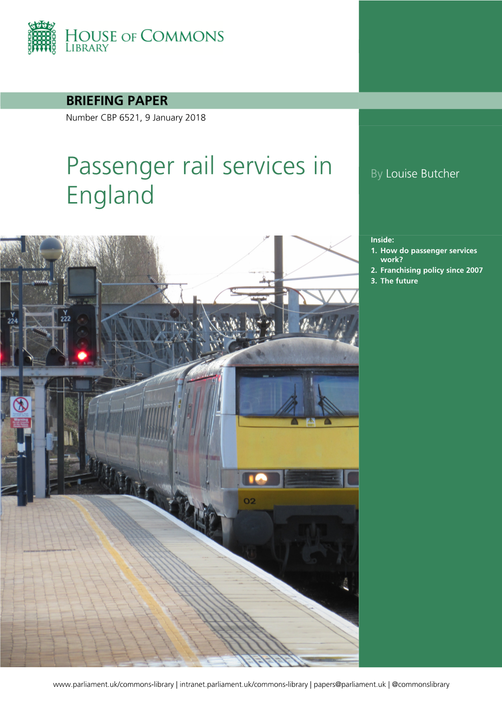 Passenger Rail Services in England