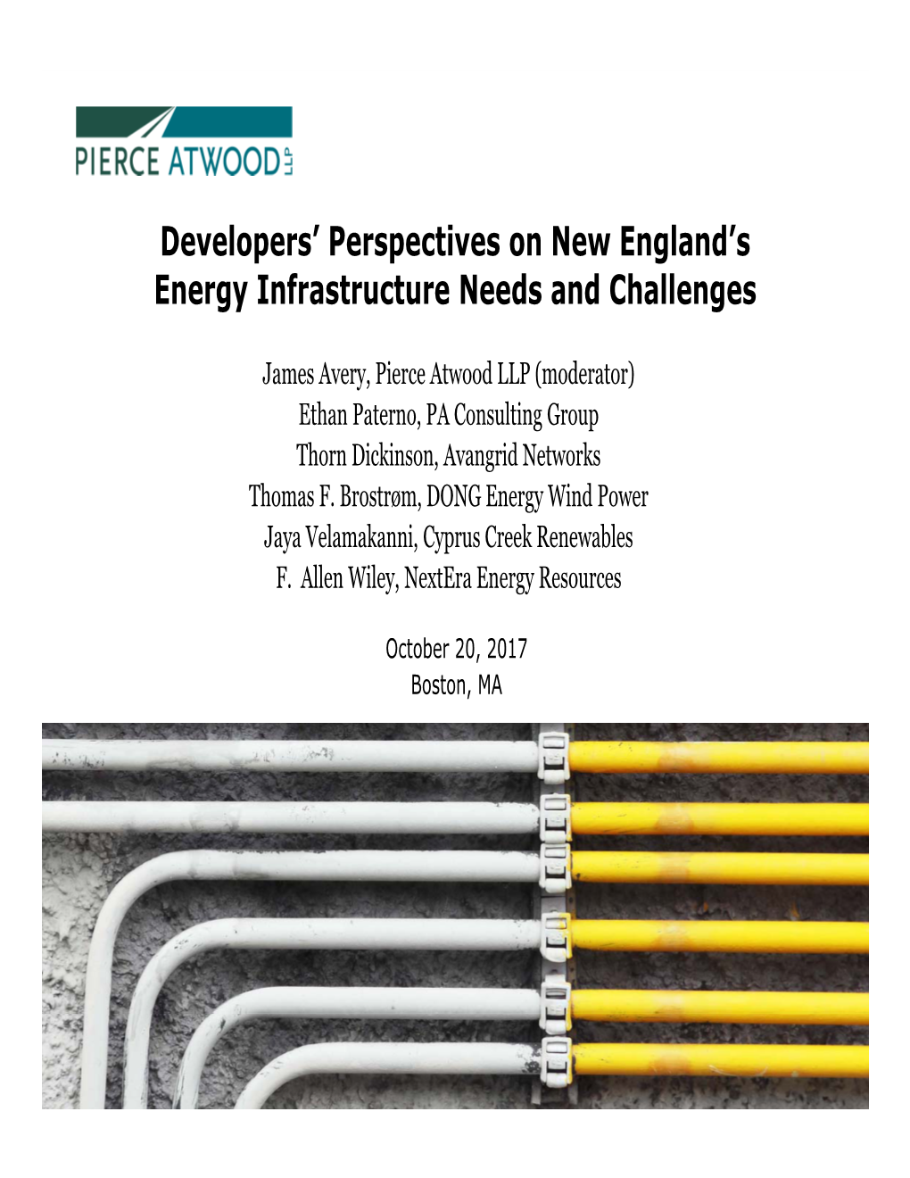 Developers' Perspectives on New England's Energy Infrastructure