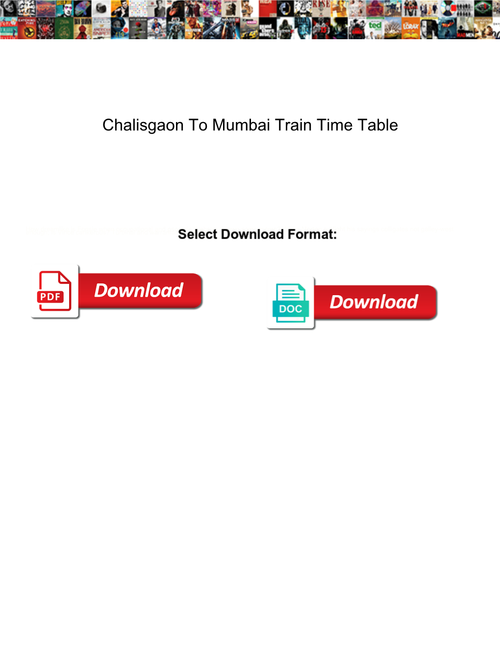 Chalisgaon to Mumbai Train Time Table