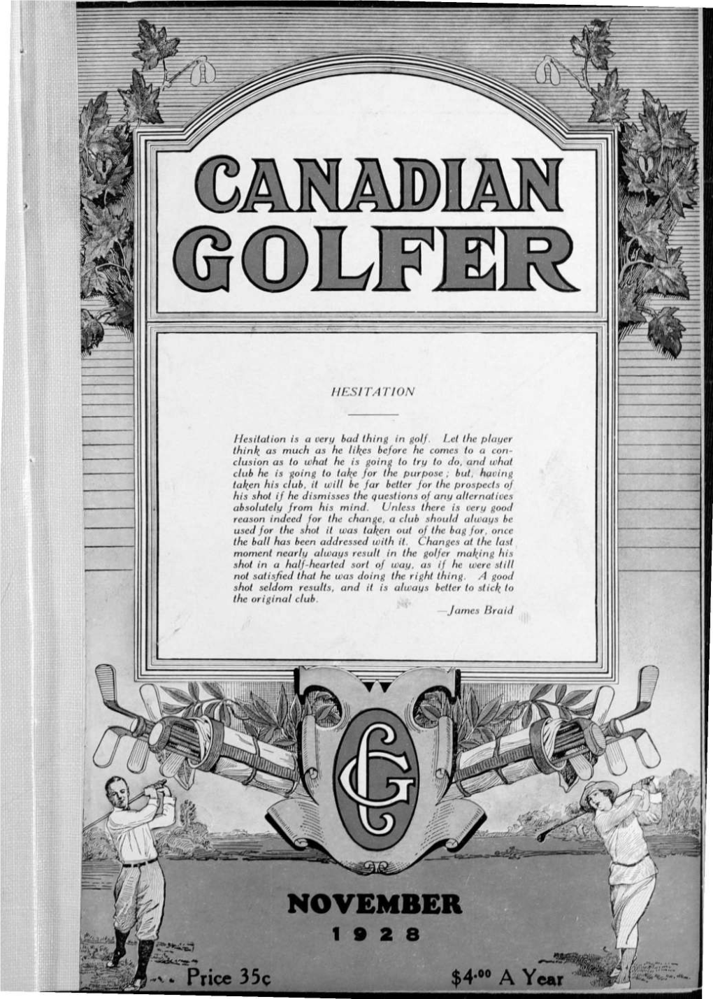 Canadian Golfer, November, 1928