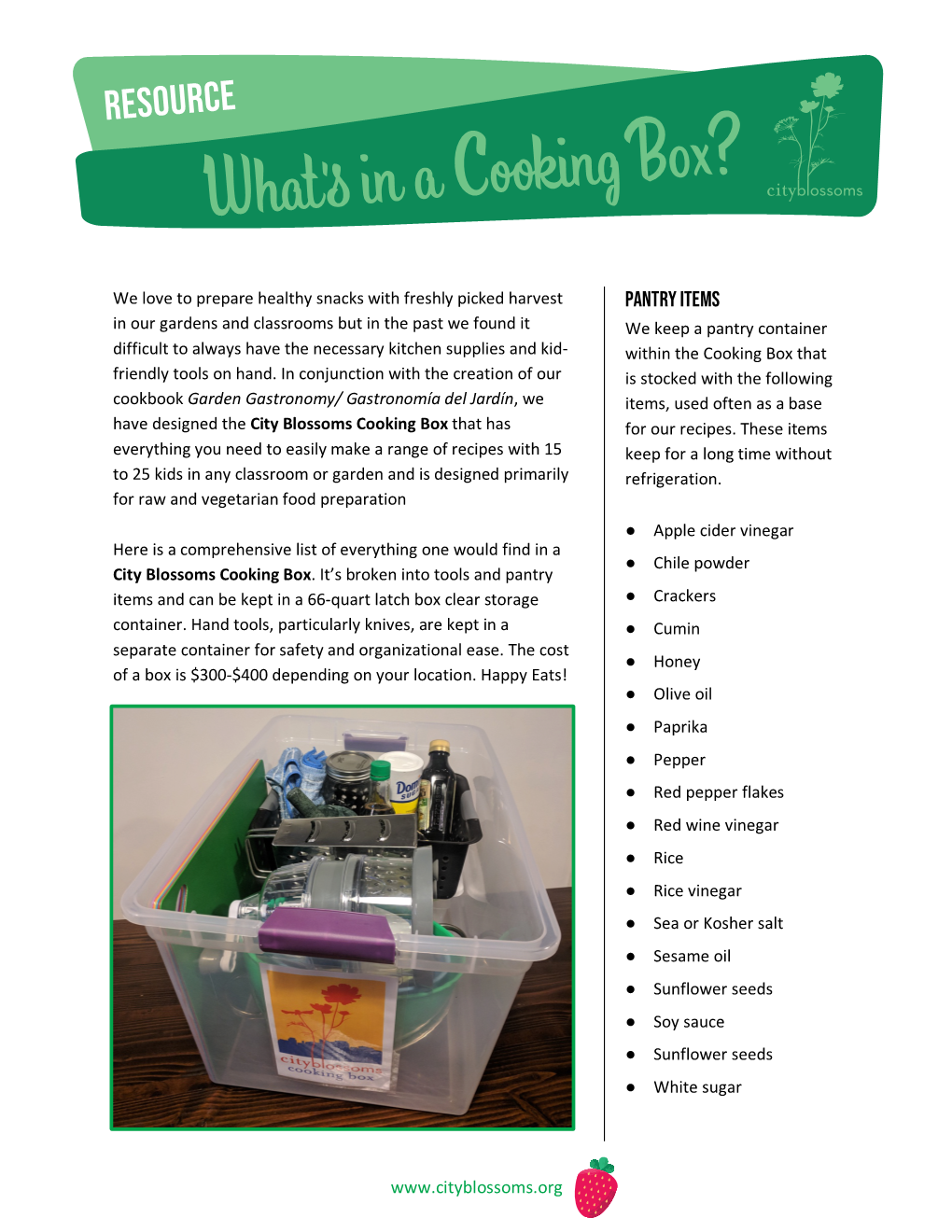 What's in a Cooking Box?