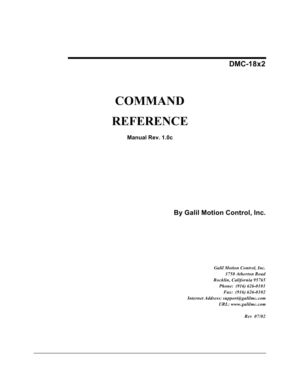 Command Reference