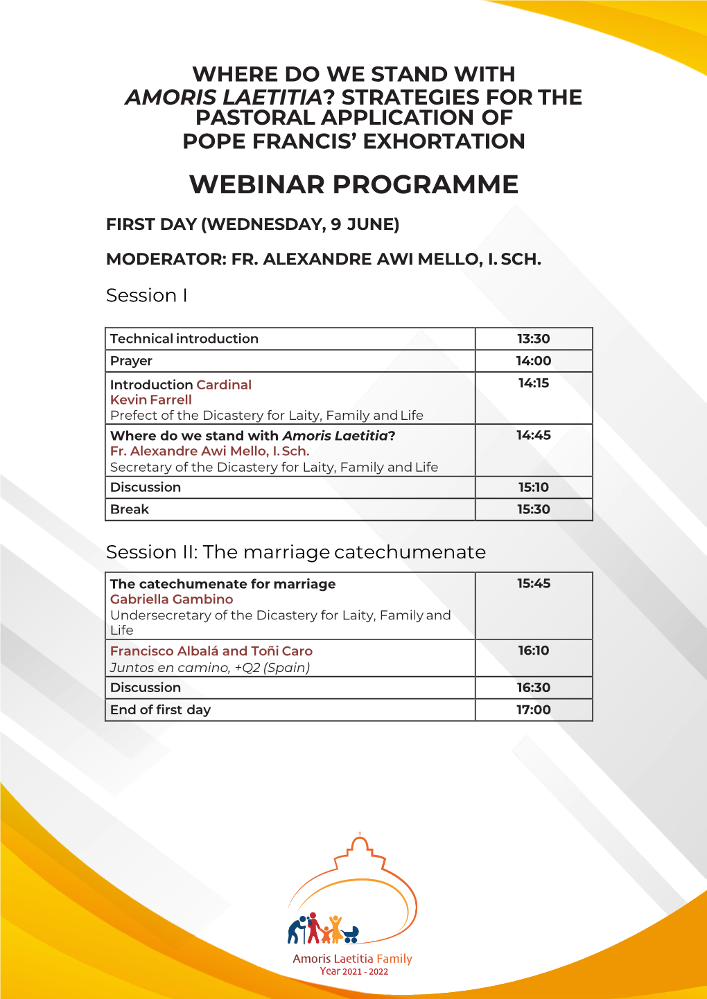 Webinar Programme