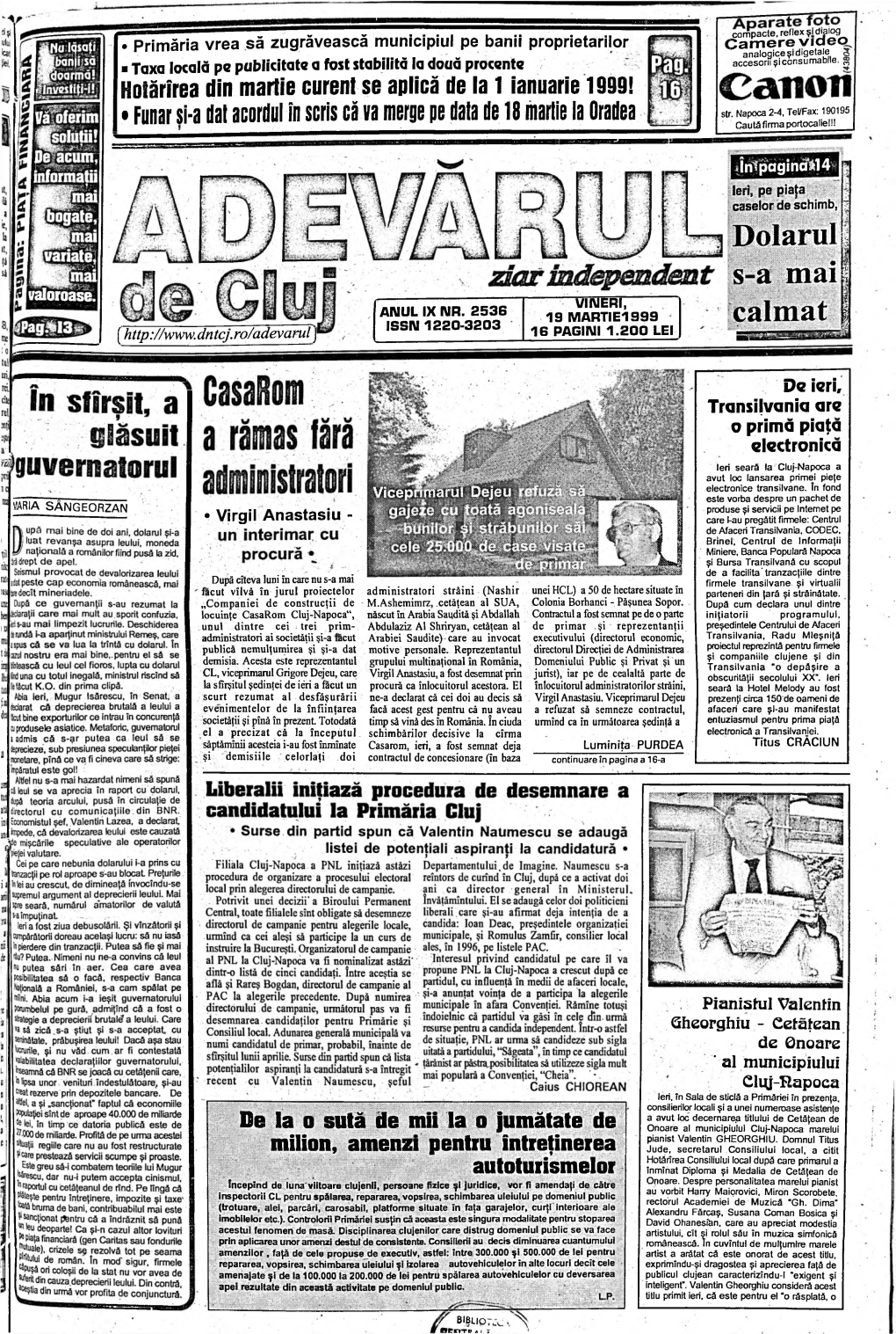 Hotărîrea Din Martie Curent Se Aplică De La 1 Ianuarie 1999! Str