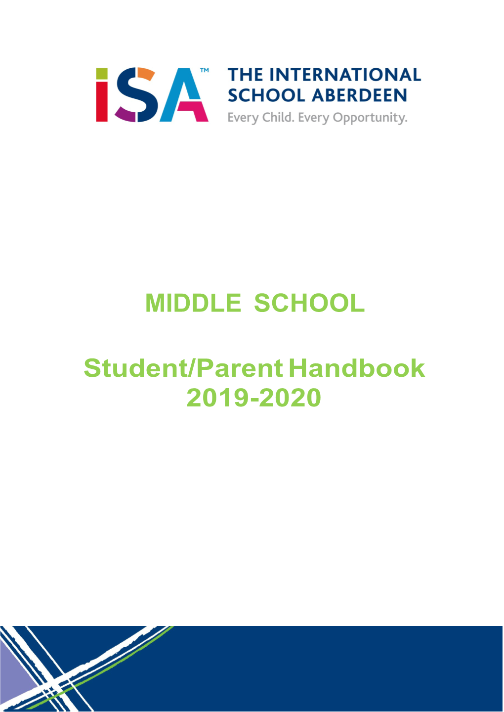 MIDDLE SCHOOL Student/Parent Handbook 2019-2020