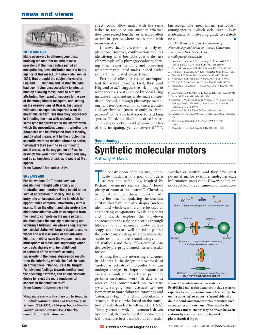 Synthetic Molecular Motors Not Be So Hopeless a Task As It Would at First Anthony P