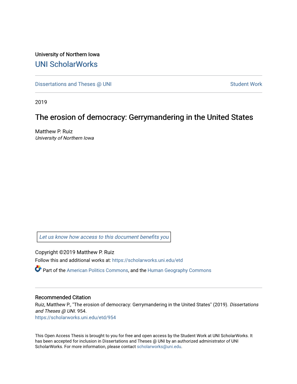 The Erosion of Democracy: Gerrymandering in the United States