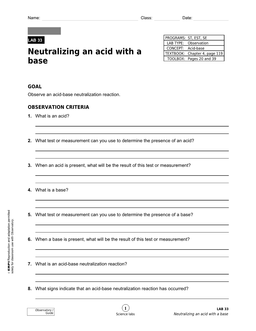 La Neutralisation D Un Acide