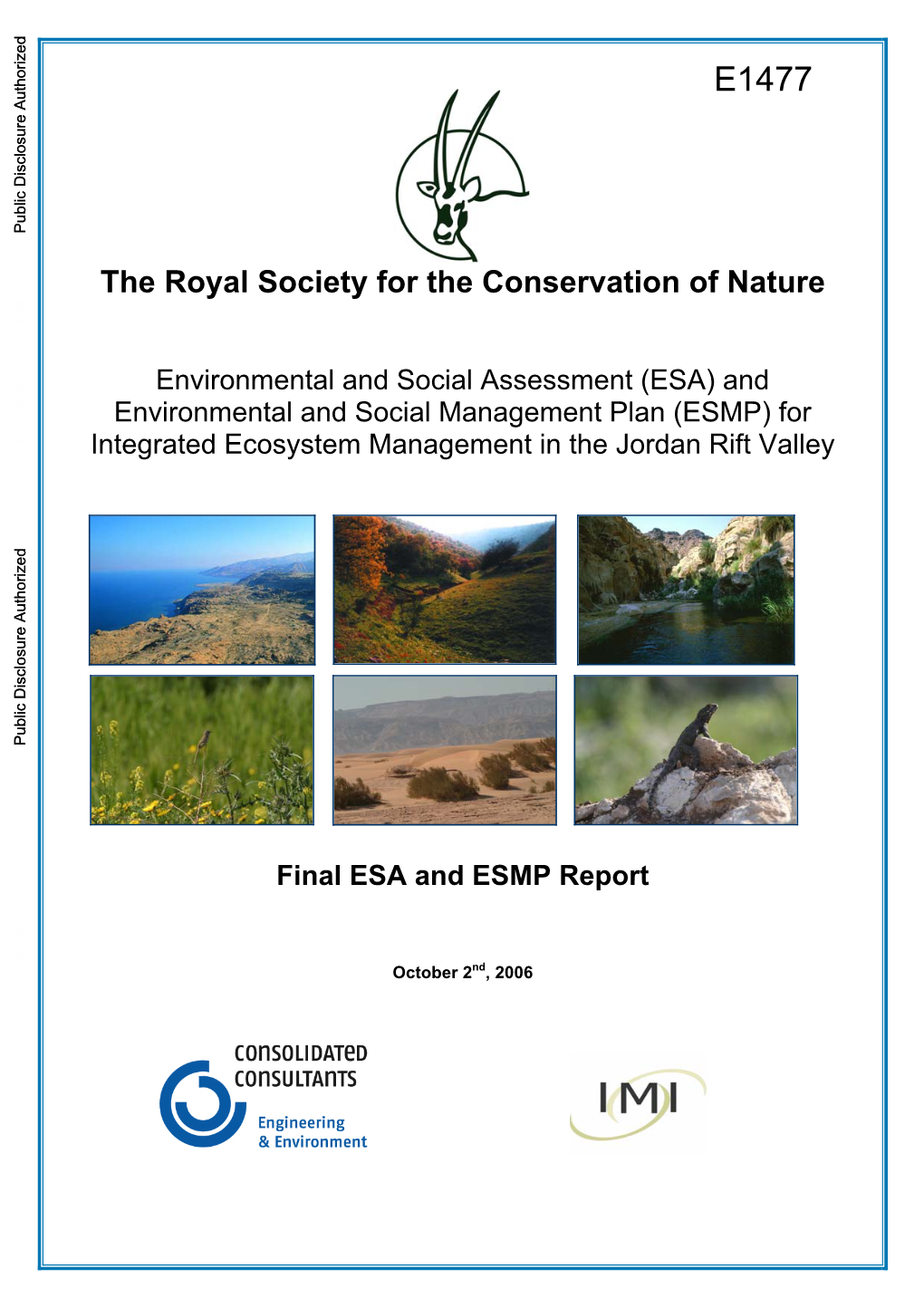 For Integrated Ecosystem Management in the Jordan Rift Valley