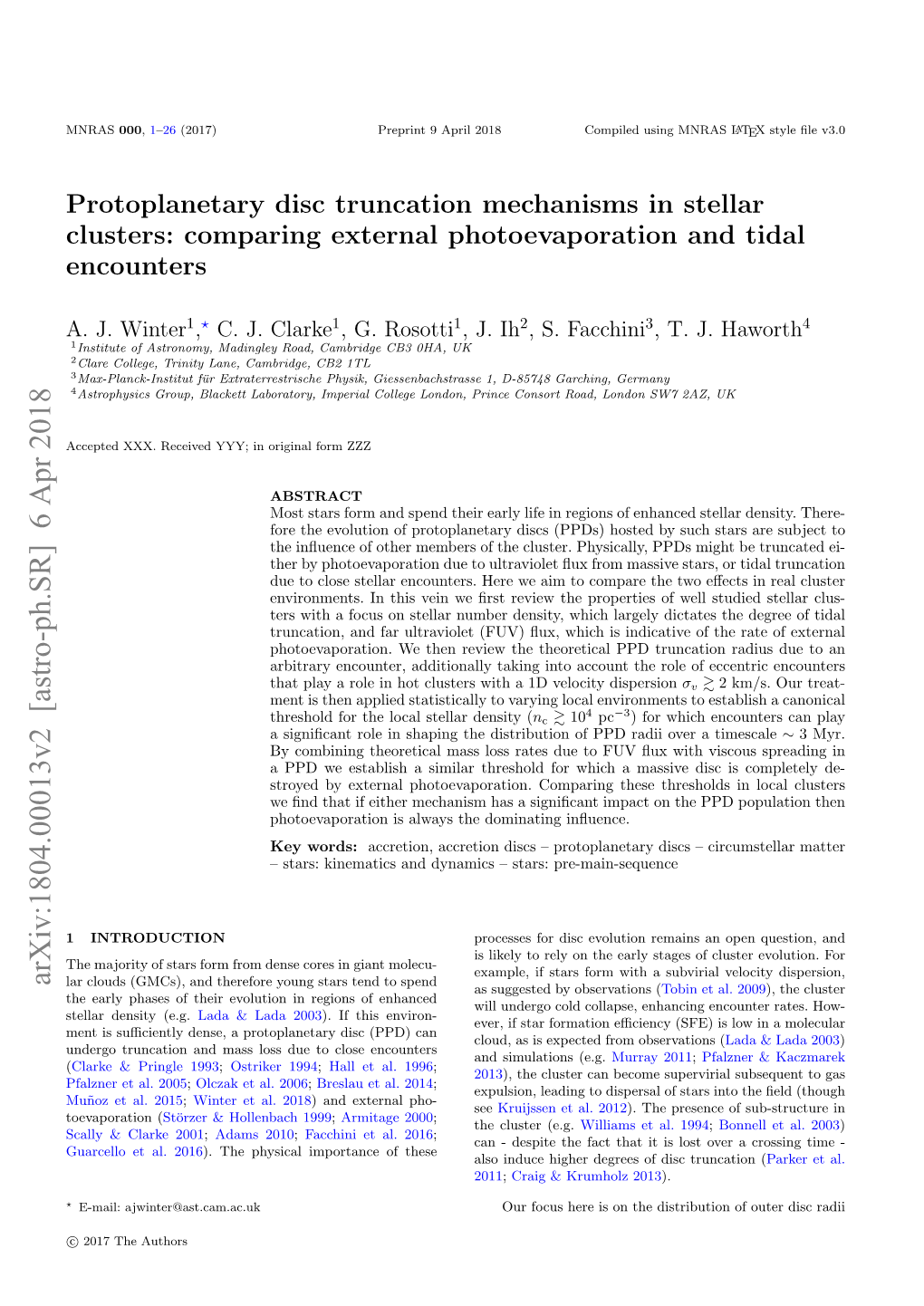 Protoplanetary Disc Truncation Mechanisms in Stellar Clusters: Comparing External Photoevaporation and Tidal Encounters