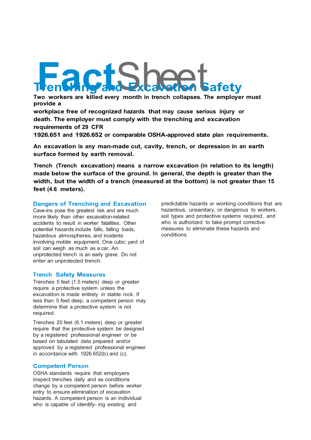 Osha Factsheet Hippa/Whistle