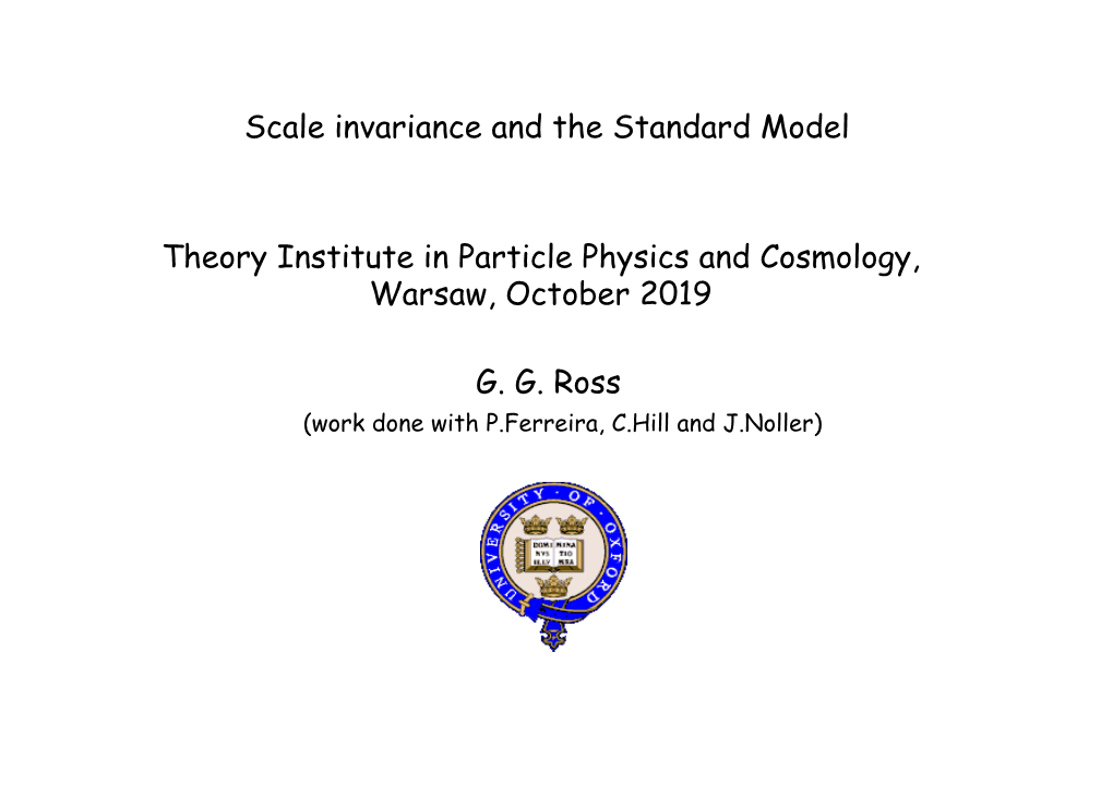 Scale Invariance and the Standard Model.Pdf