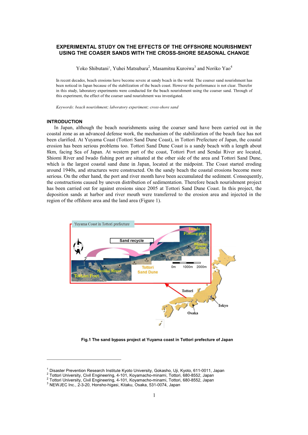 1 Experimental Study on the Effects of the Offshore