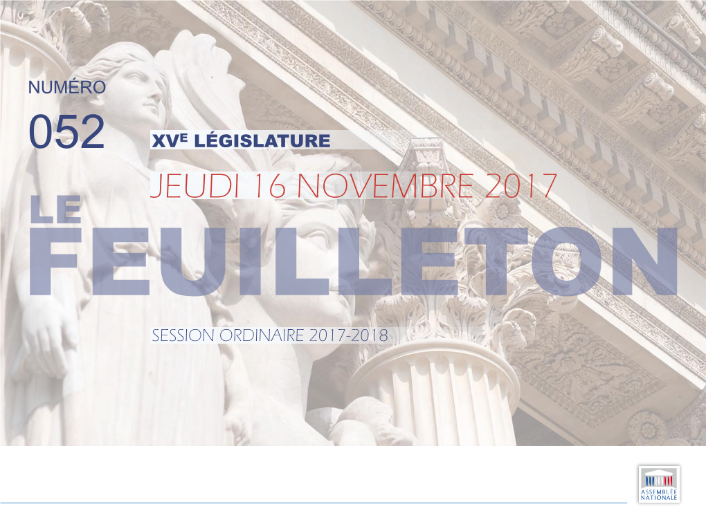 Jeudi 16 Novembre 2017