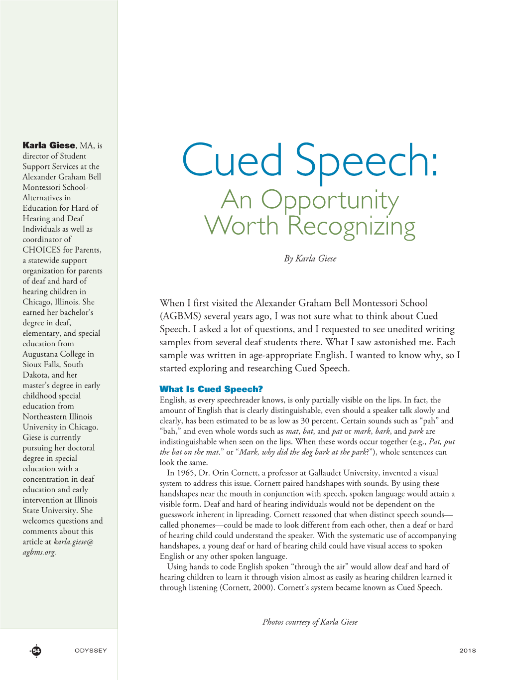 Cued Speech: an Opportunity Worth Recognizing