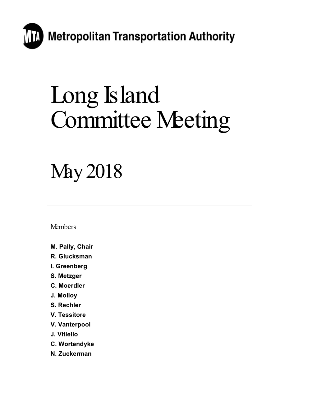 Long Island Committee Meeting