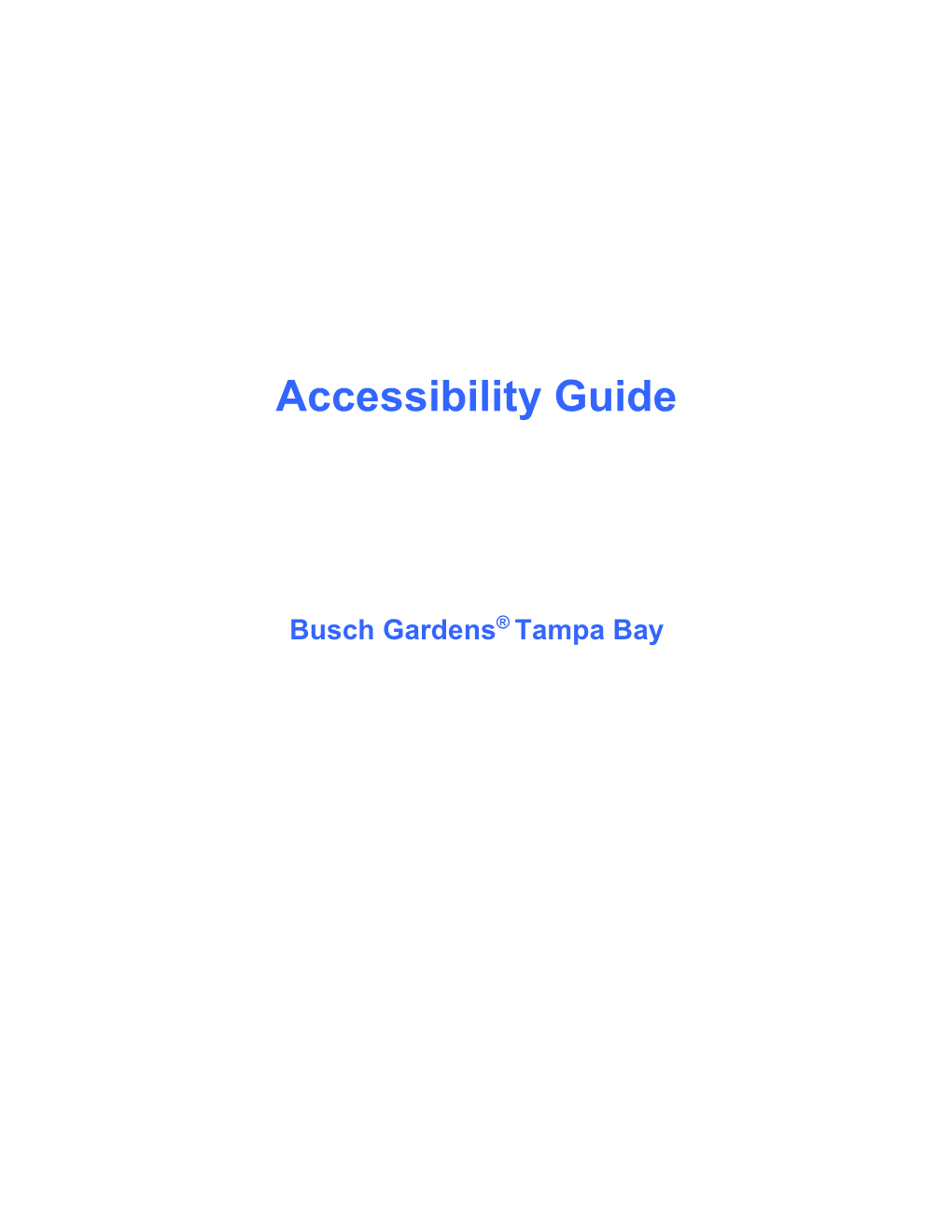 Guide for Guests with Disabilities