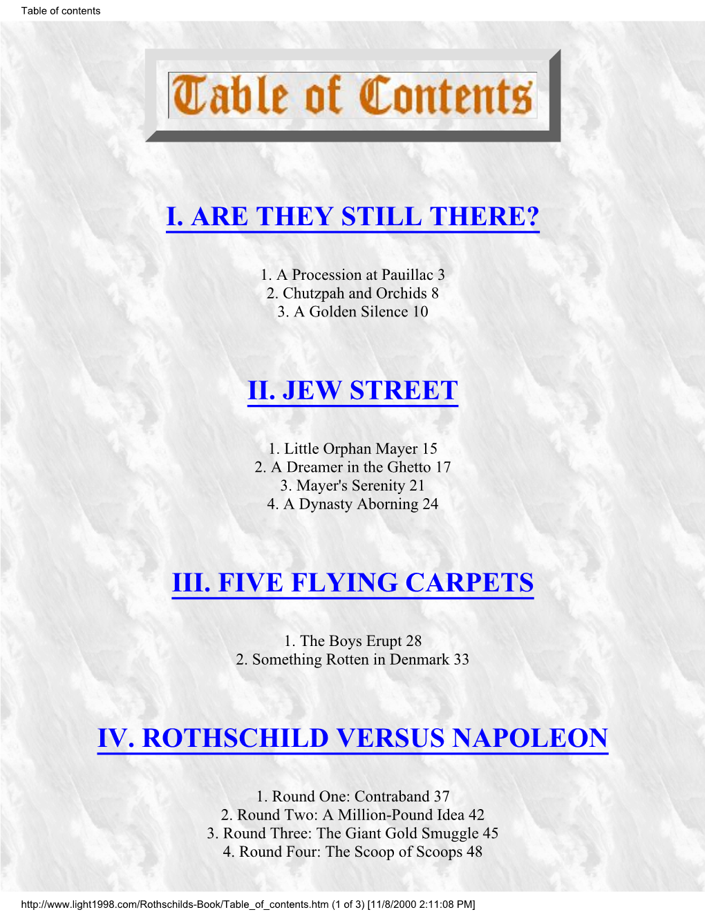 Table of Contents