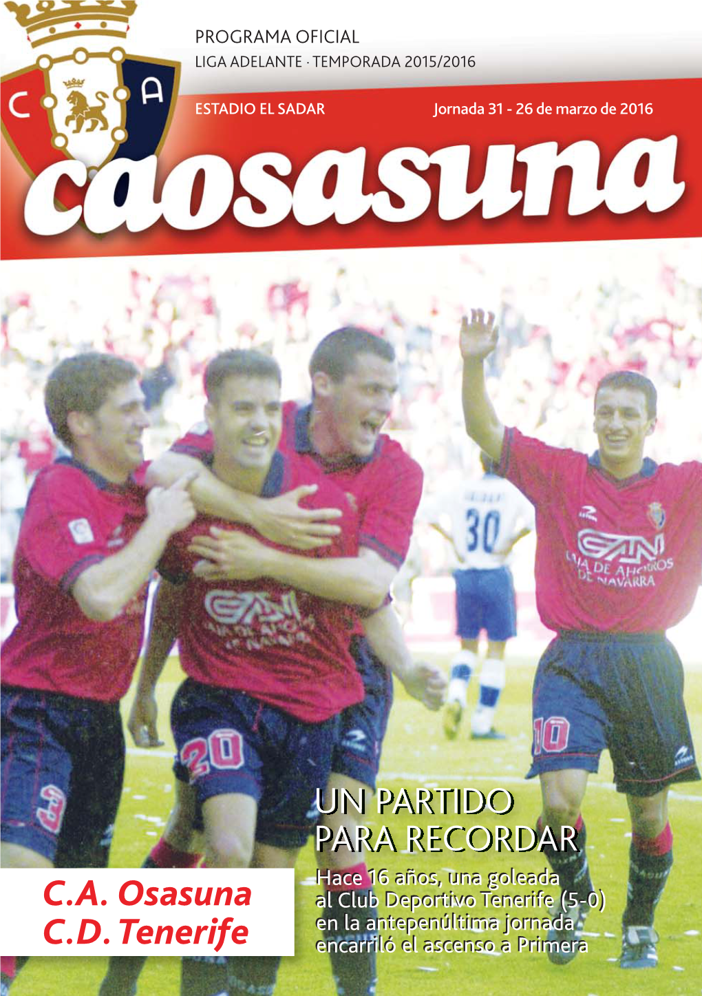 OSASUNA 26 Marzo 2016:Osasuna 2012-13 21/03/16 15:39 Página 1