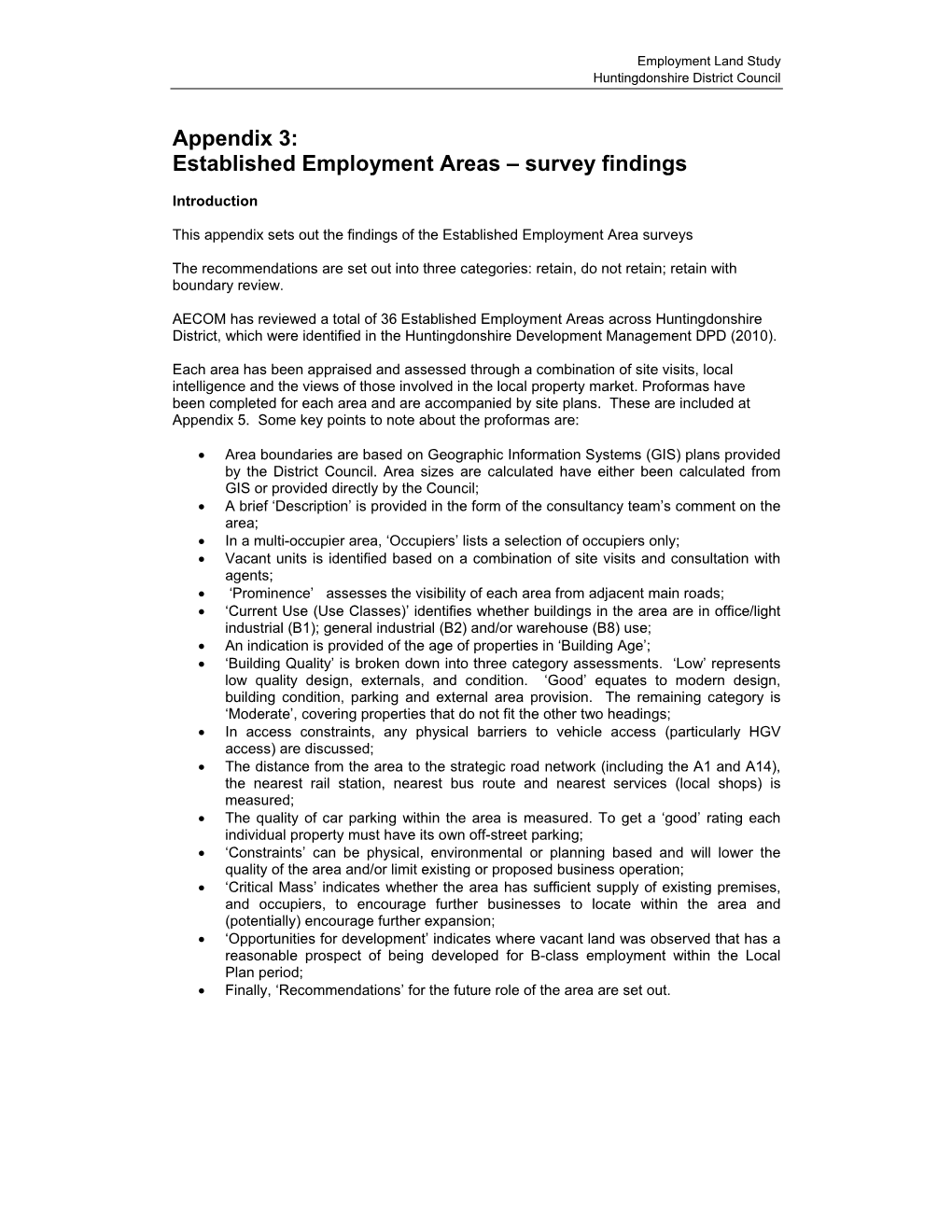 Employment Land Study Appendix 3 to 4