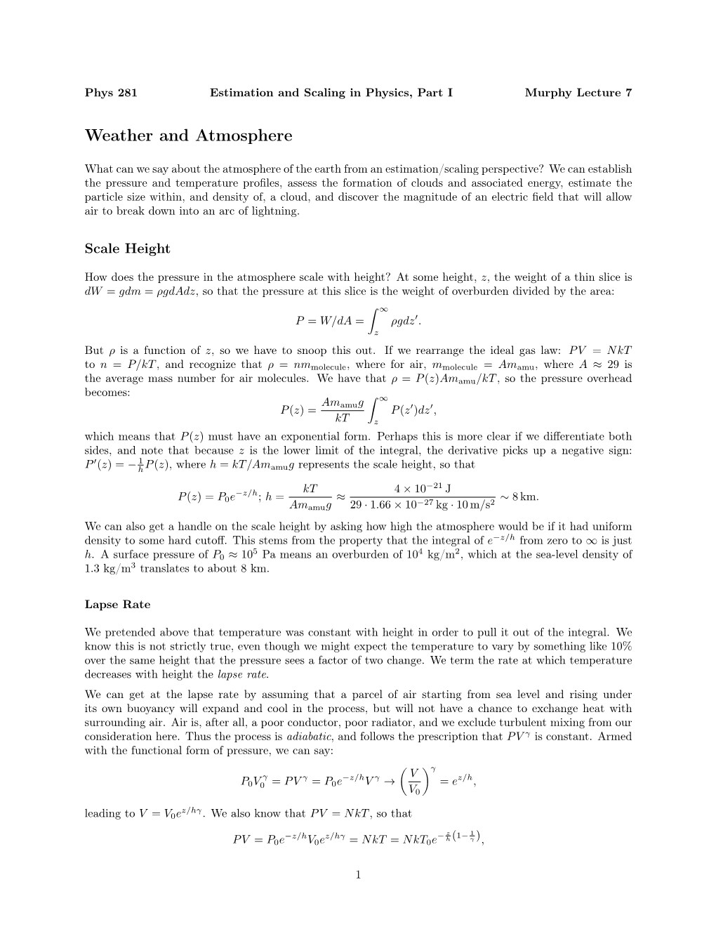 Weather and Atmosphere