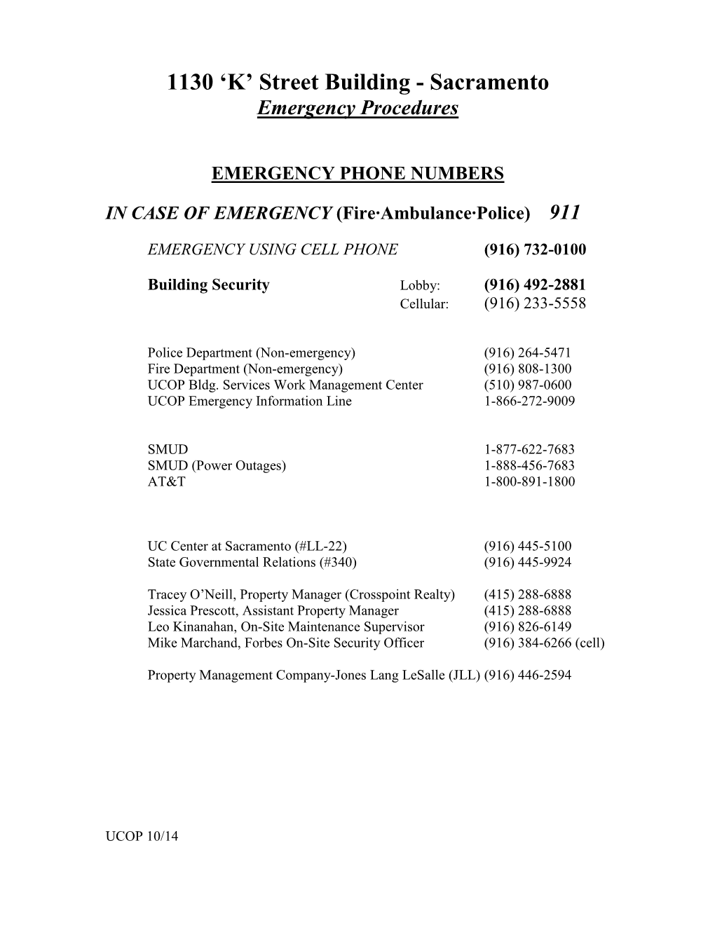 Emergency Procedures (Pdf)