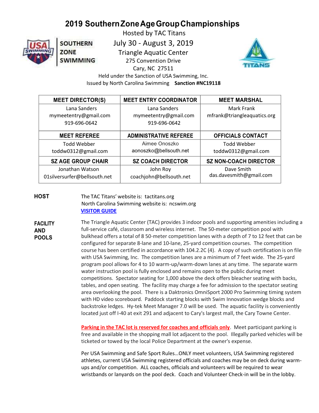 2019 Southern Zone Age Group Championships