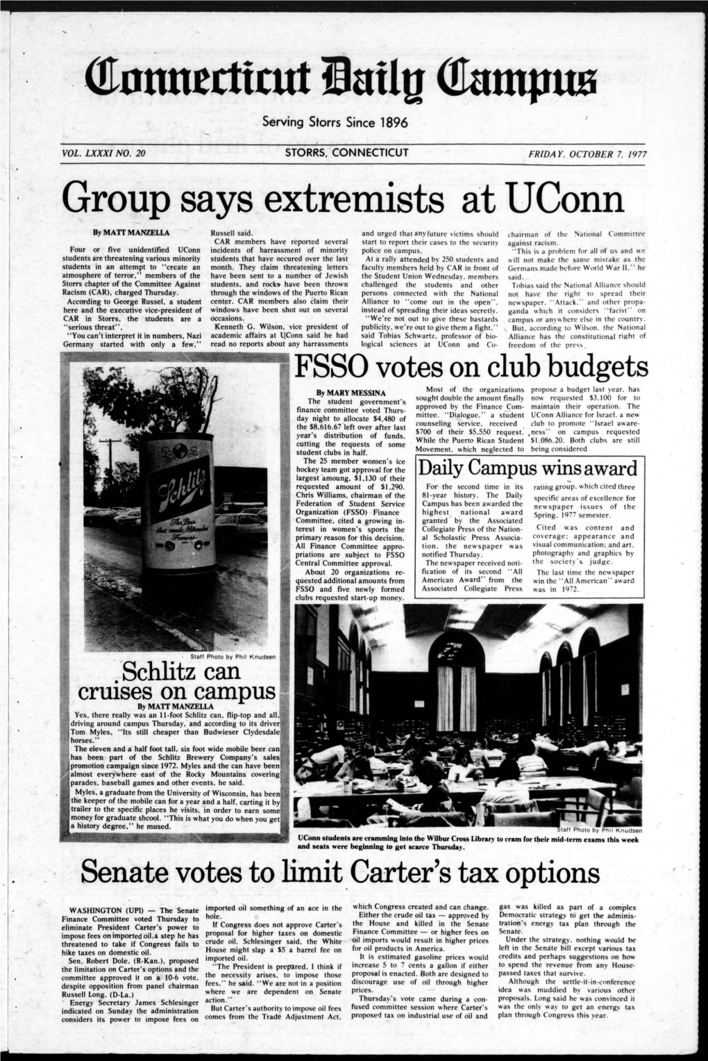 Group Says Extremists at Uconn