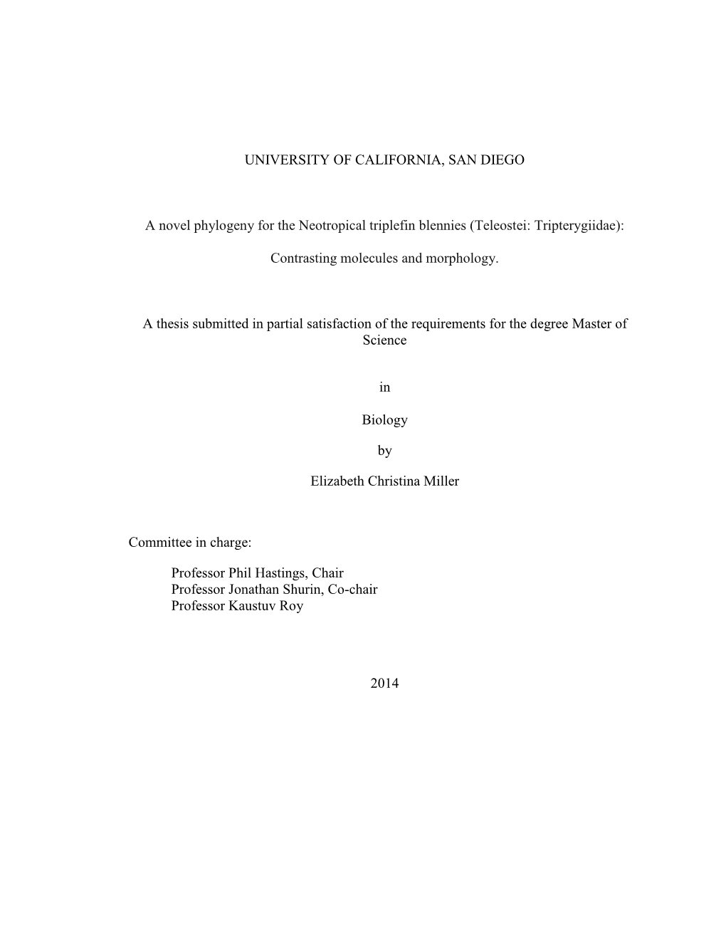 Contrasting Molecules and Morphology