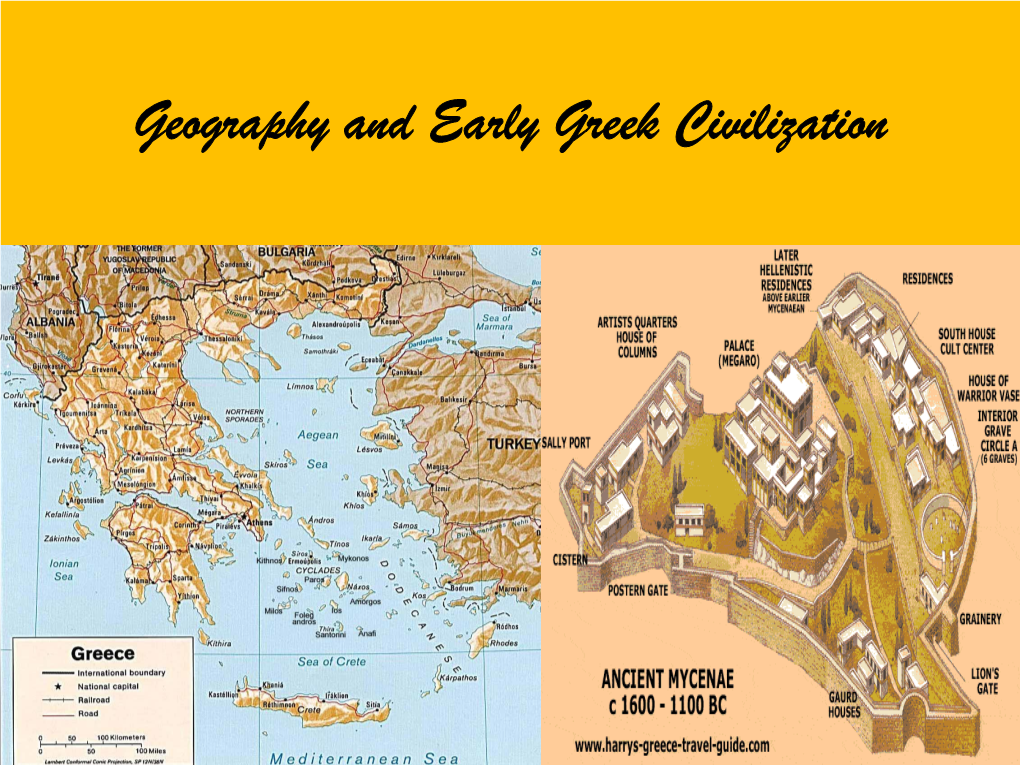 Geography and Early Greek Civilization