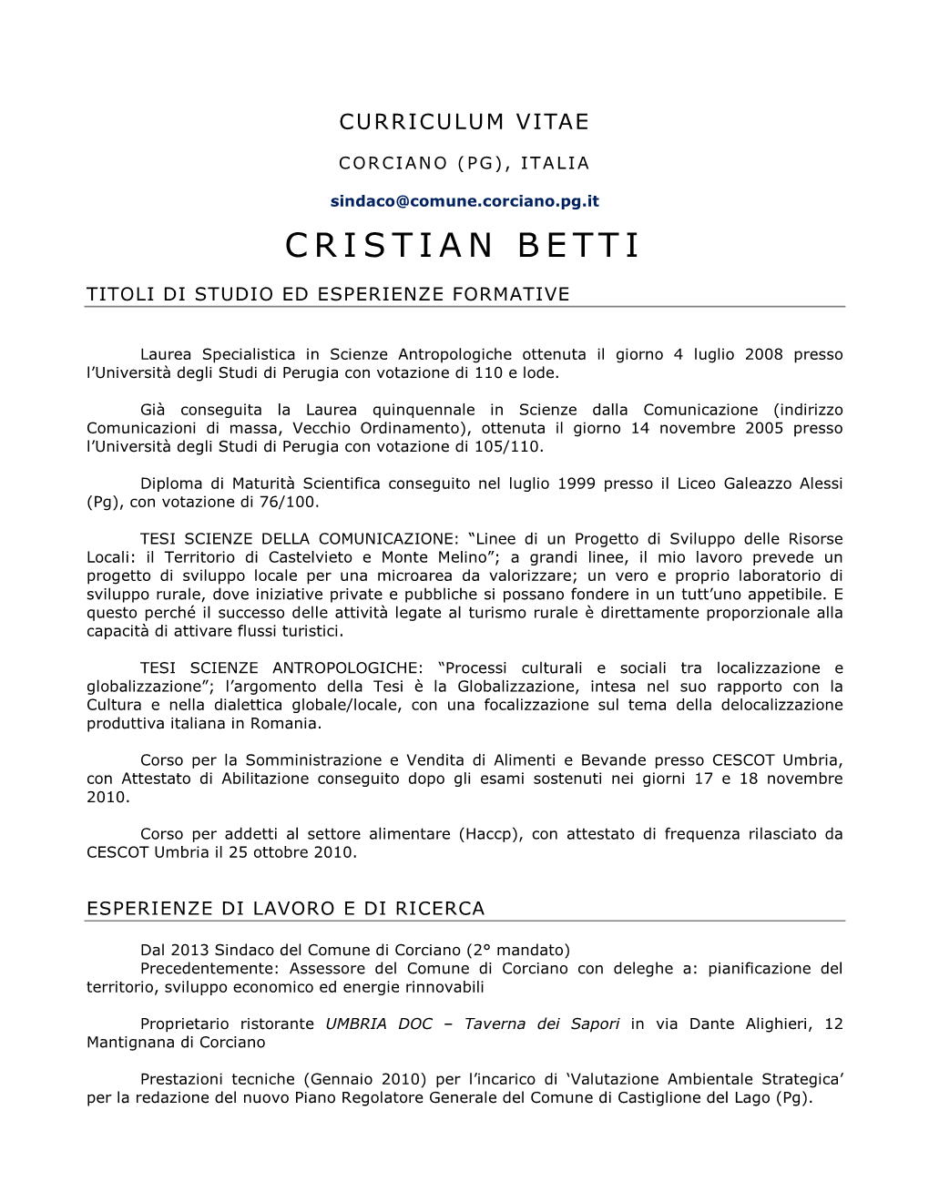 Curriculum Vitae