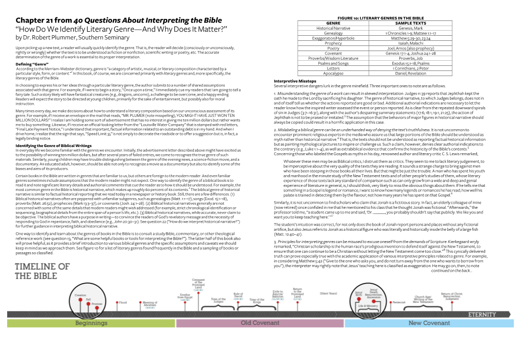 “How Do We Identify Literary Genre—And Why Does It Matter?” Genealogy 1 Chronicles 1-9; Mattew 1:1-17 by Dr
