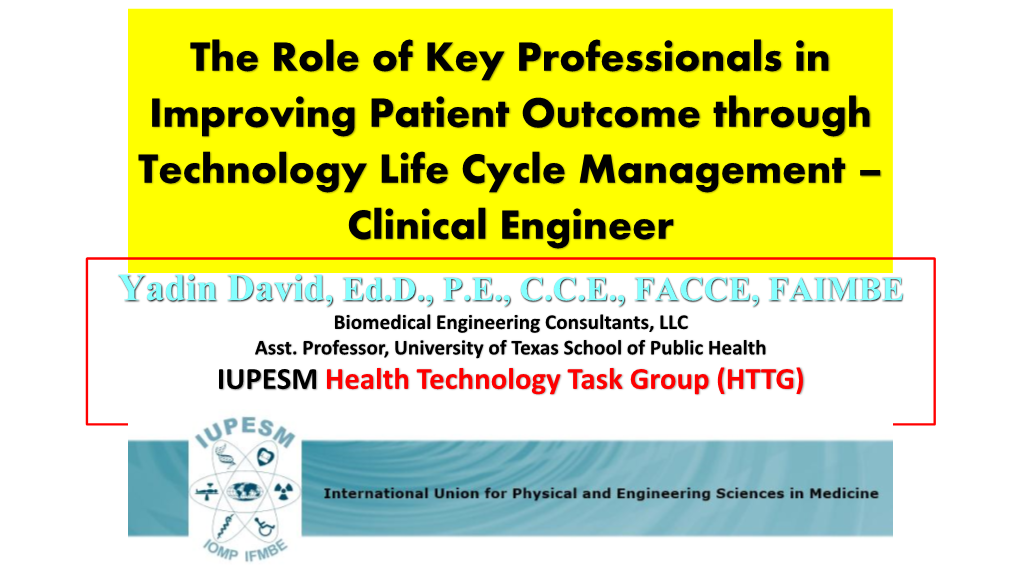 The Role of Key Professionals in Improving Patient Outcome Through