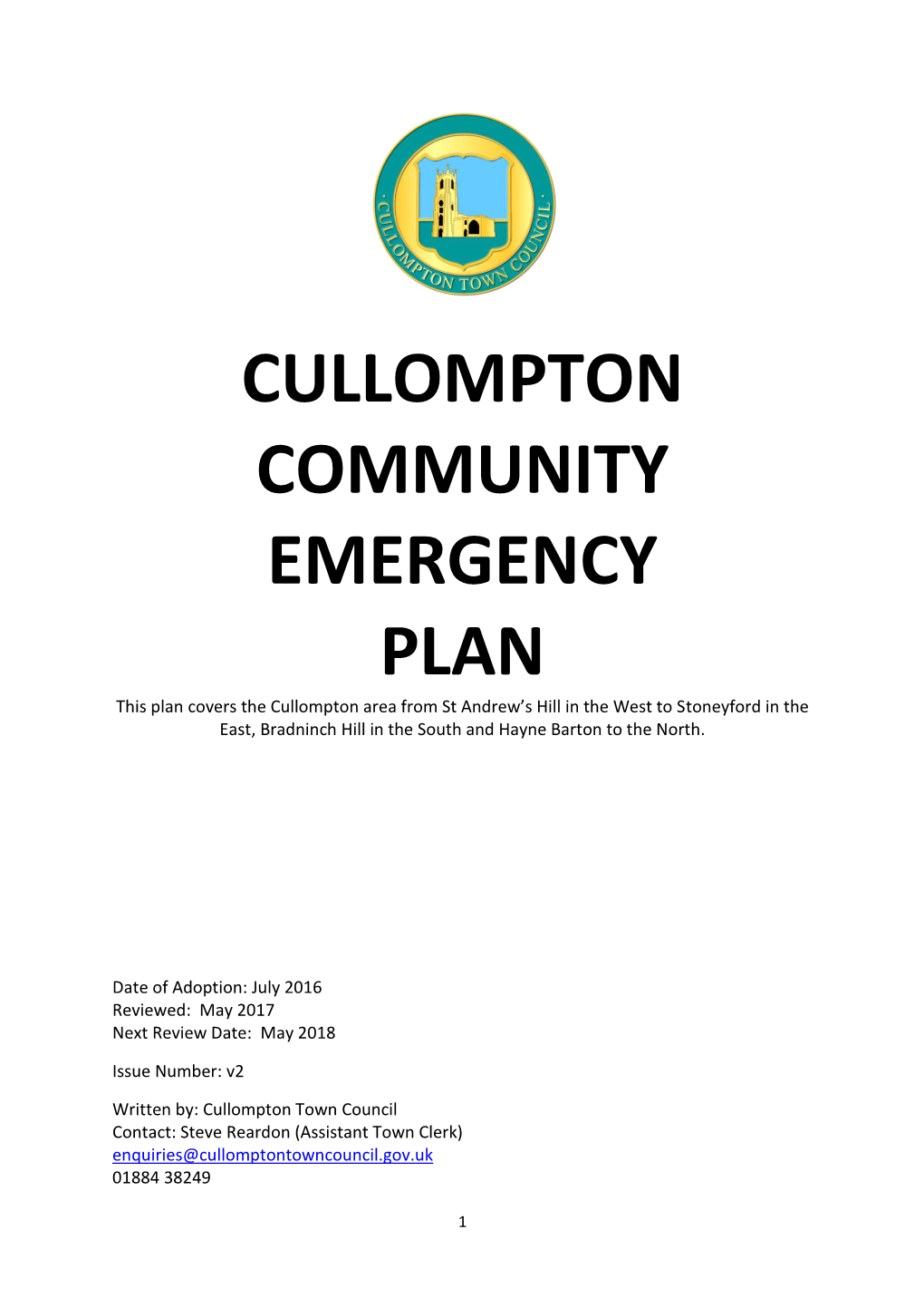 Cullompton Community Emergency Plan