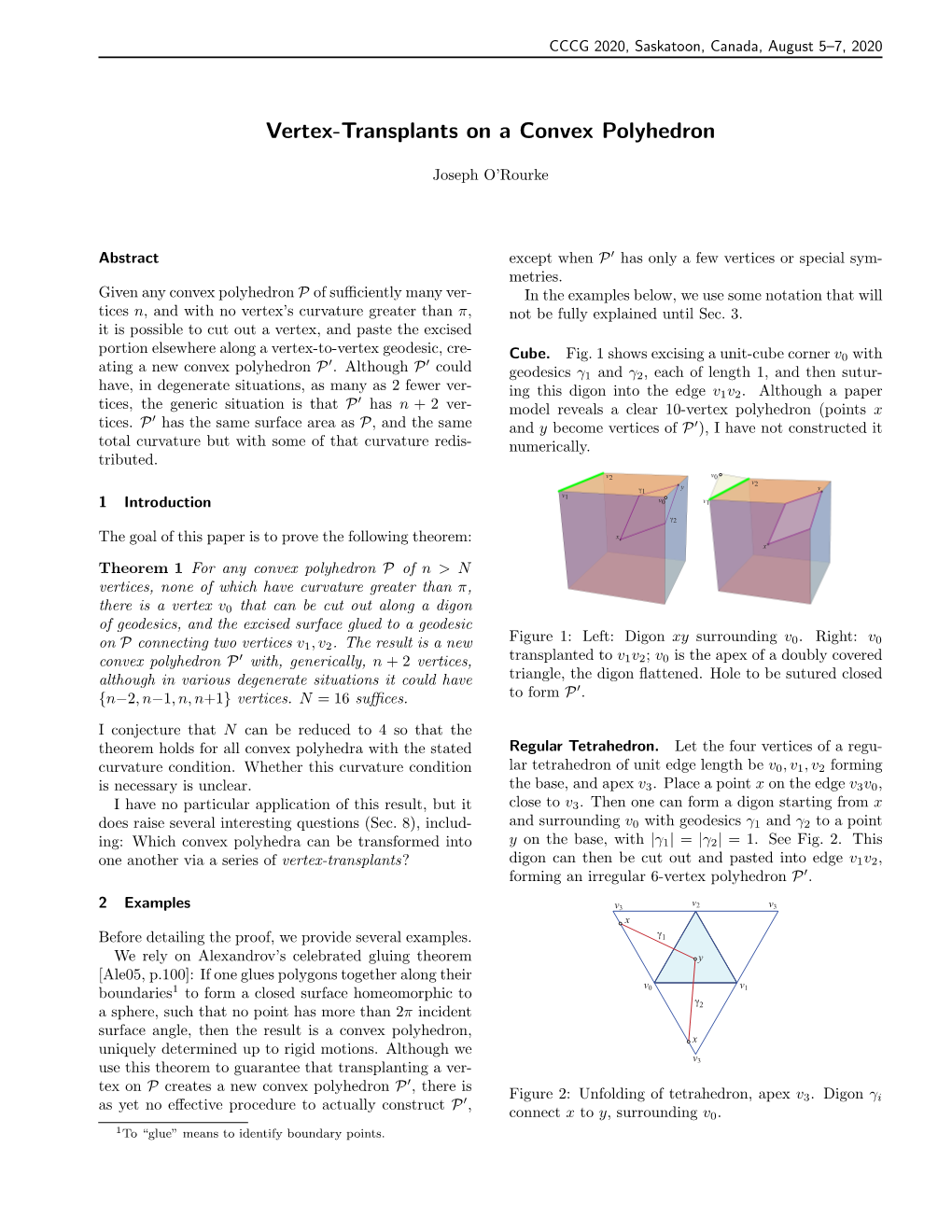 Vertex-Transplants on a Convex Polyhedron