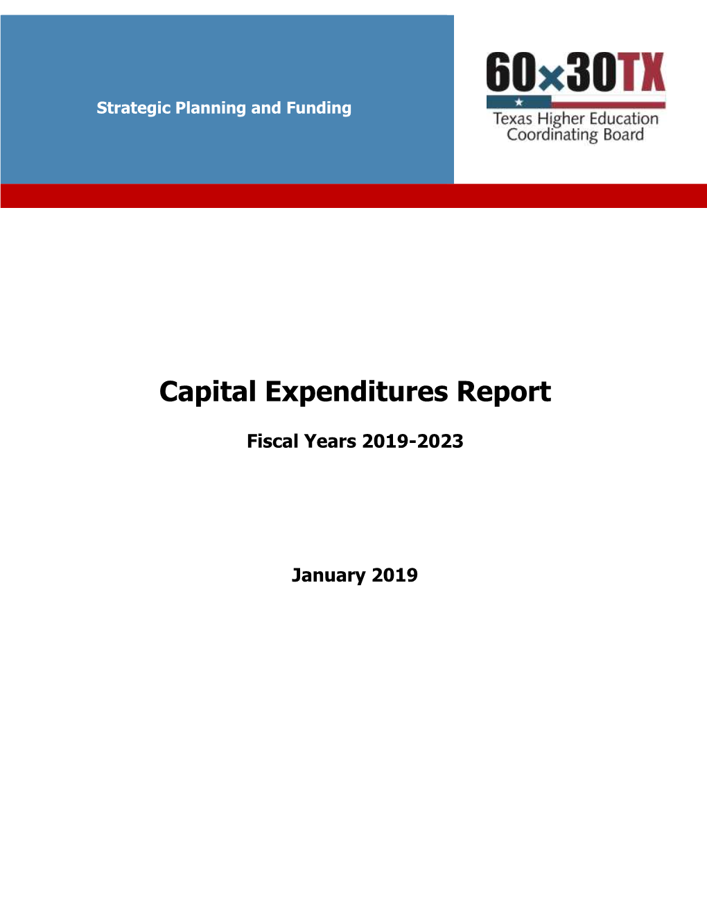 Capital Expenditure Plans FY 2019