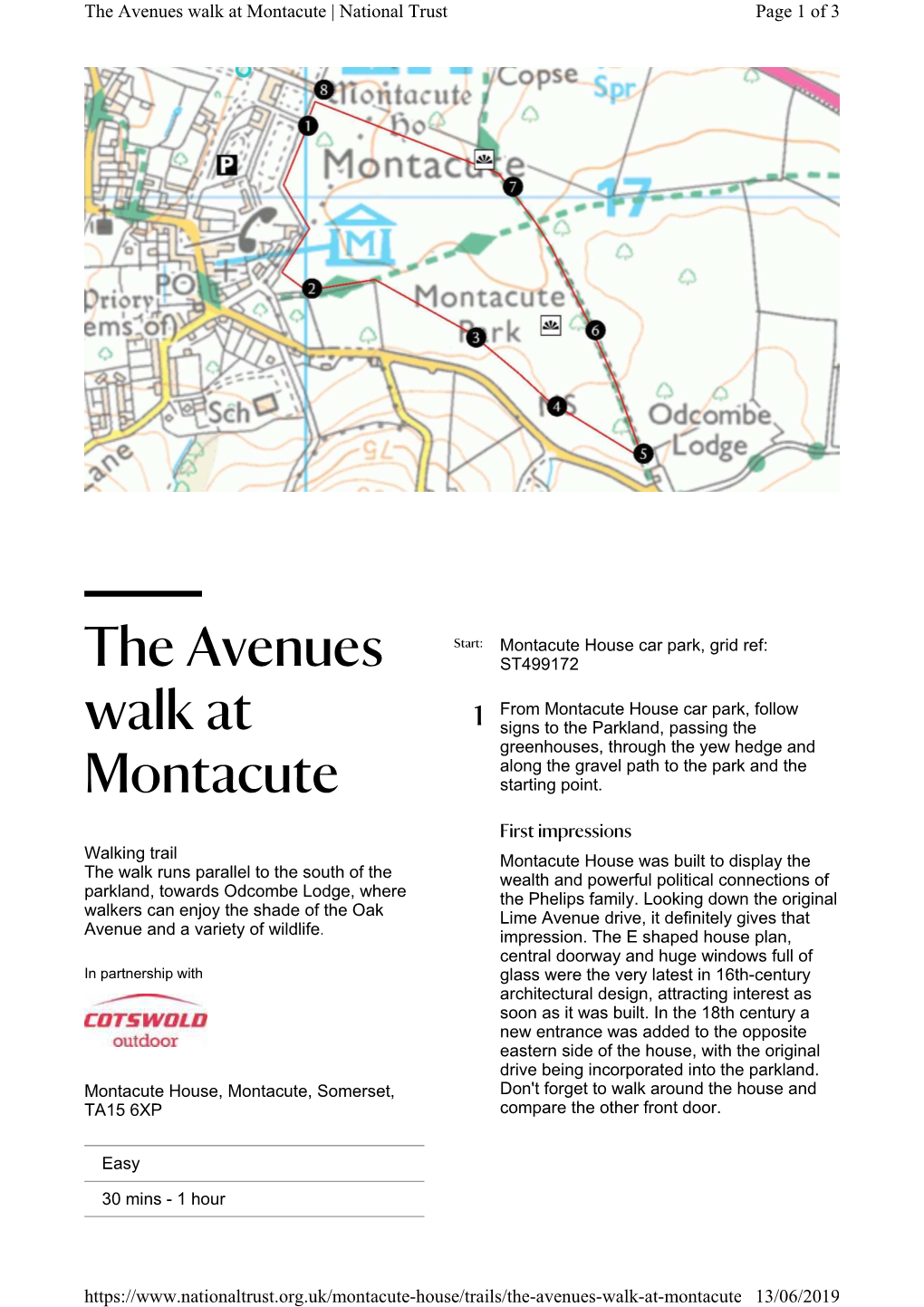 The Avenues Walk at Montacute | National Trust Page 1 of 3