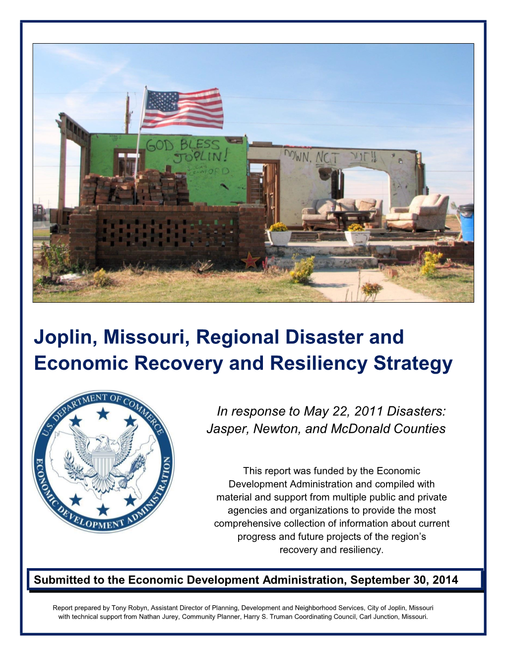 Joplin, Missouri, Regional Disaster and Economic Recovery and Resiliency Strategy