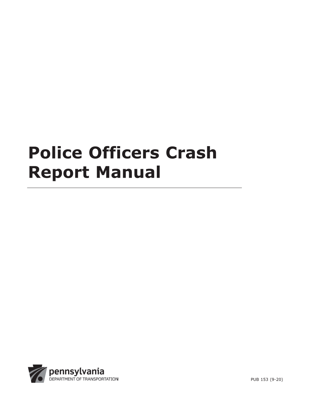 Police Officers Crash Report Manual