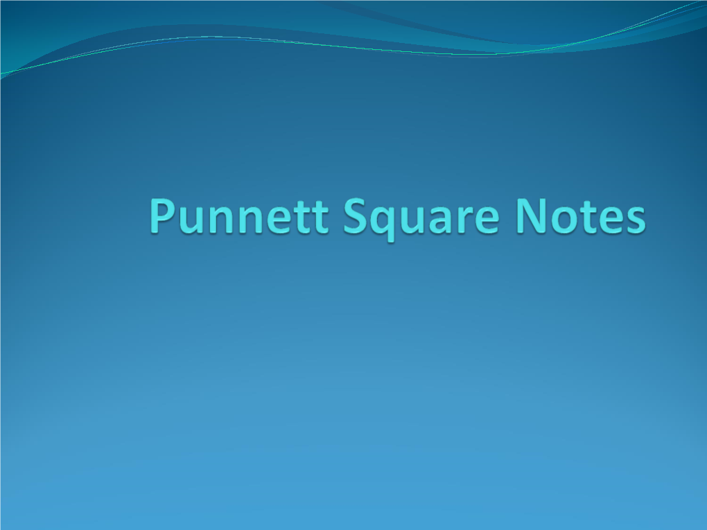 Punnett Squares