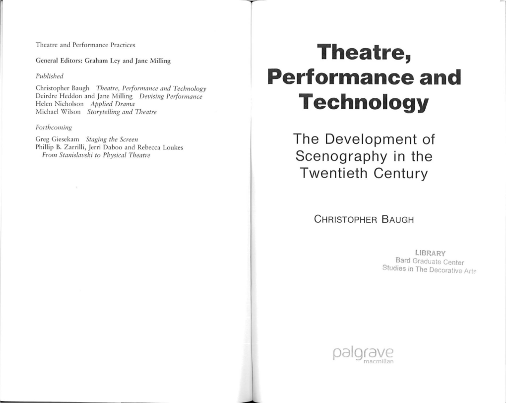 Theatre, Performance and Technology