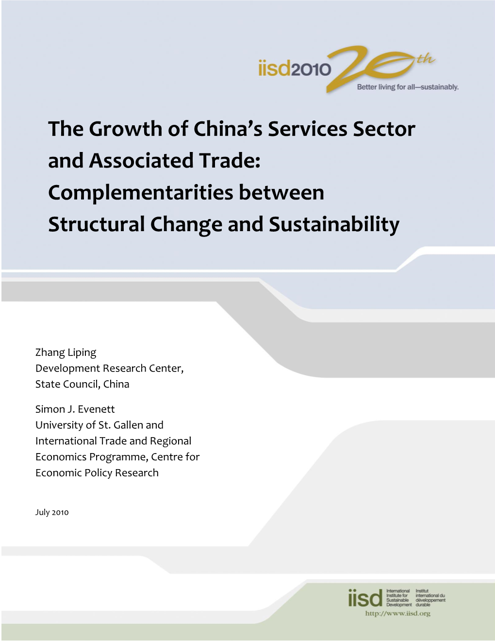 The Growth of China's Services Sector and Associated Trade