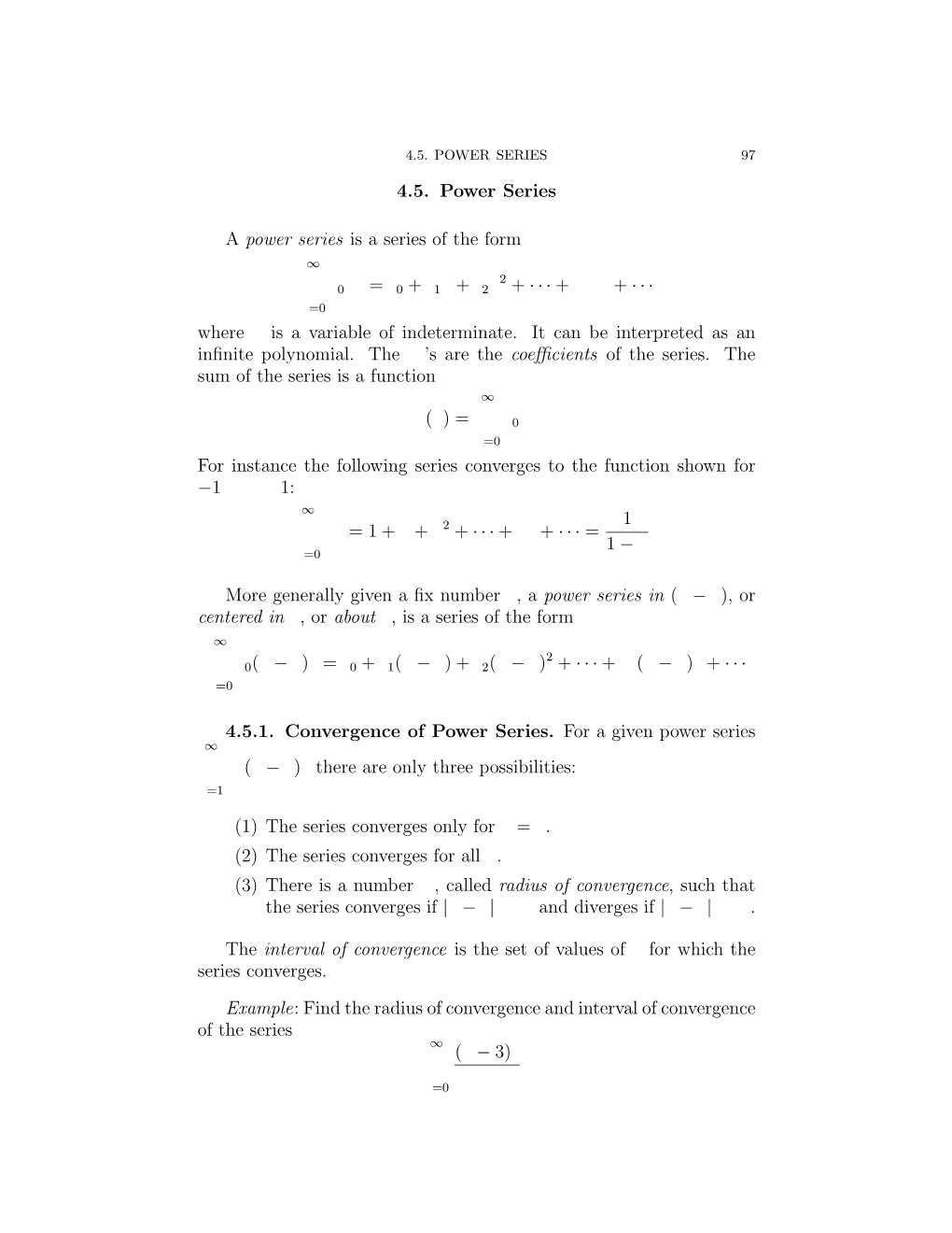 Power Series, Taylor and Maclaurin Series